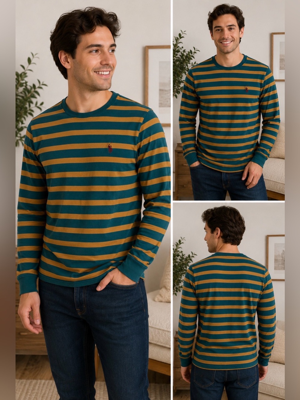 U.S. Polo Assn. Striped Long-Sleeve Shirt